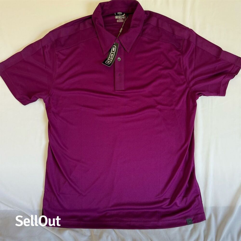 OGIO Men's XL Purple Short Sleeve Golf Polo Shirt Activewear